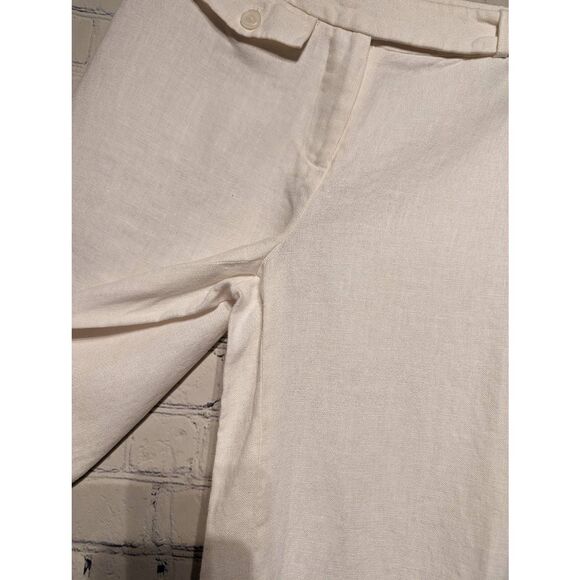 Michael Kors white linen wide leg capris size 2 * - Picture 3 of 4